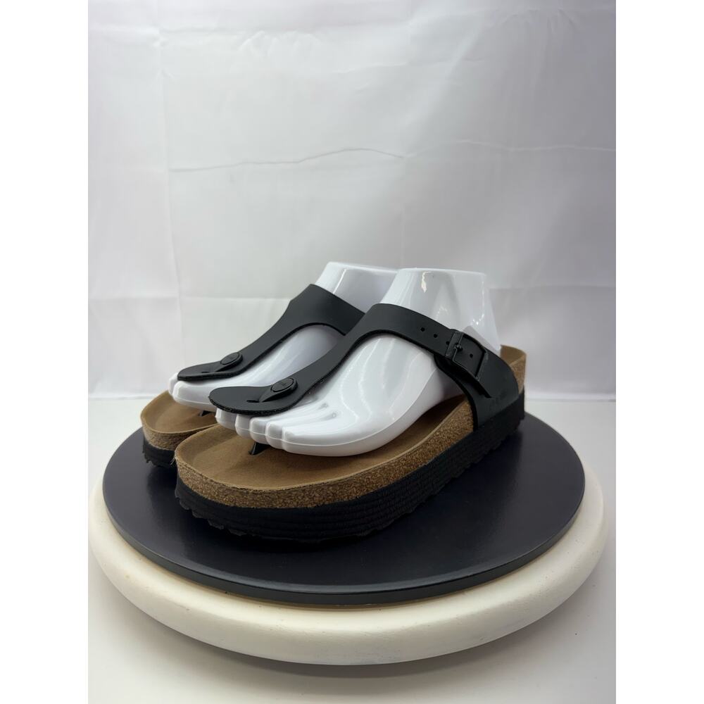 Papillio By Birkenstock Womens 9 Regular Black Gizeh Pap Flex Platform Sandals